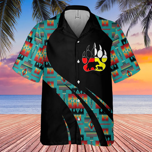 Native American Hawaiian Shirt, Free Spirited Hawaiian Shirt, Native Pattern Shirt
