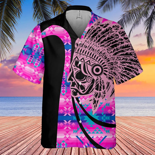 Native American Hawaiian Shirt, Friendship Campfire Hawaiian Shirt, Native American Chief Shirt, Native Pattern Shirt