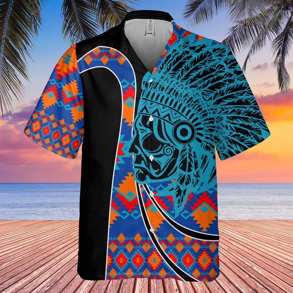 Native American Hawaiian Shirt, Ghost Legend Hawaiian Shirt, Native American Chief Shirt, Native Pattern Shirt