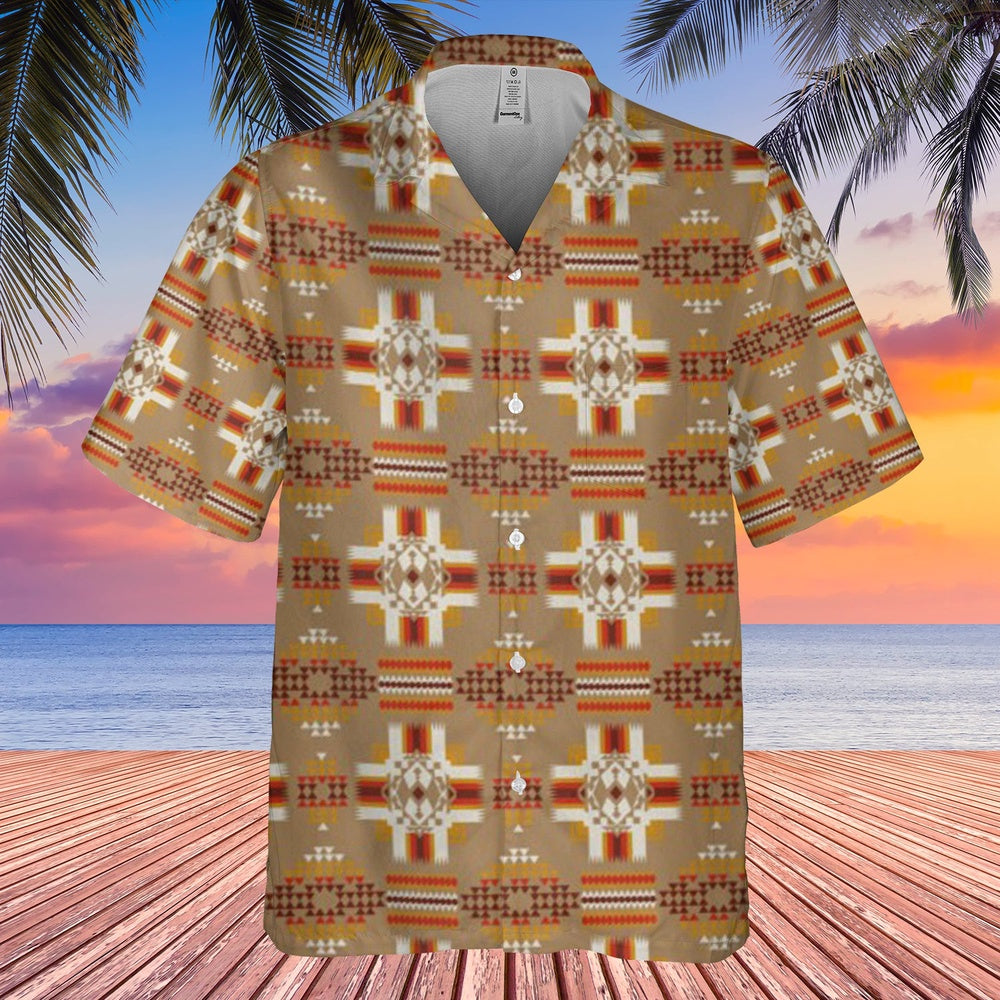 Native American Hawaiian Shirt, Horizon Pattern Hawaiian Shirt, Native Pattern Shirt