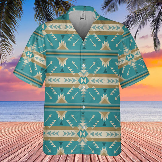 Native American Hawaiian Shirt, Hypnotic Agates Hawaiian Shirt, Native Pattern Shirt