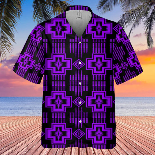 Native American Hawaiian Shirt, Intersecting Patterns Hawaiian Shirt, Native Pattern Shirt