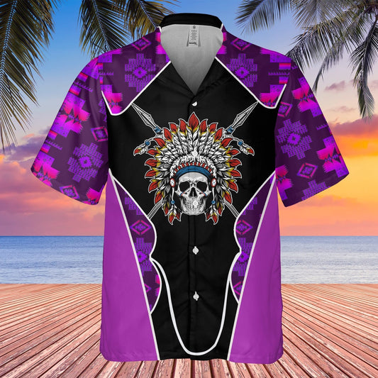 Native American Hawaiian Shirt, Knight Of The Moonlight Hawaiian Shirt, Native American Chief Shirt, Native Pattern Shirt