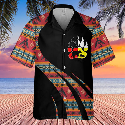Native American Hawaiian Shirt, Live Boldly Hawaiian Shirt, Native Pattern Shirt