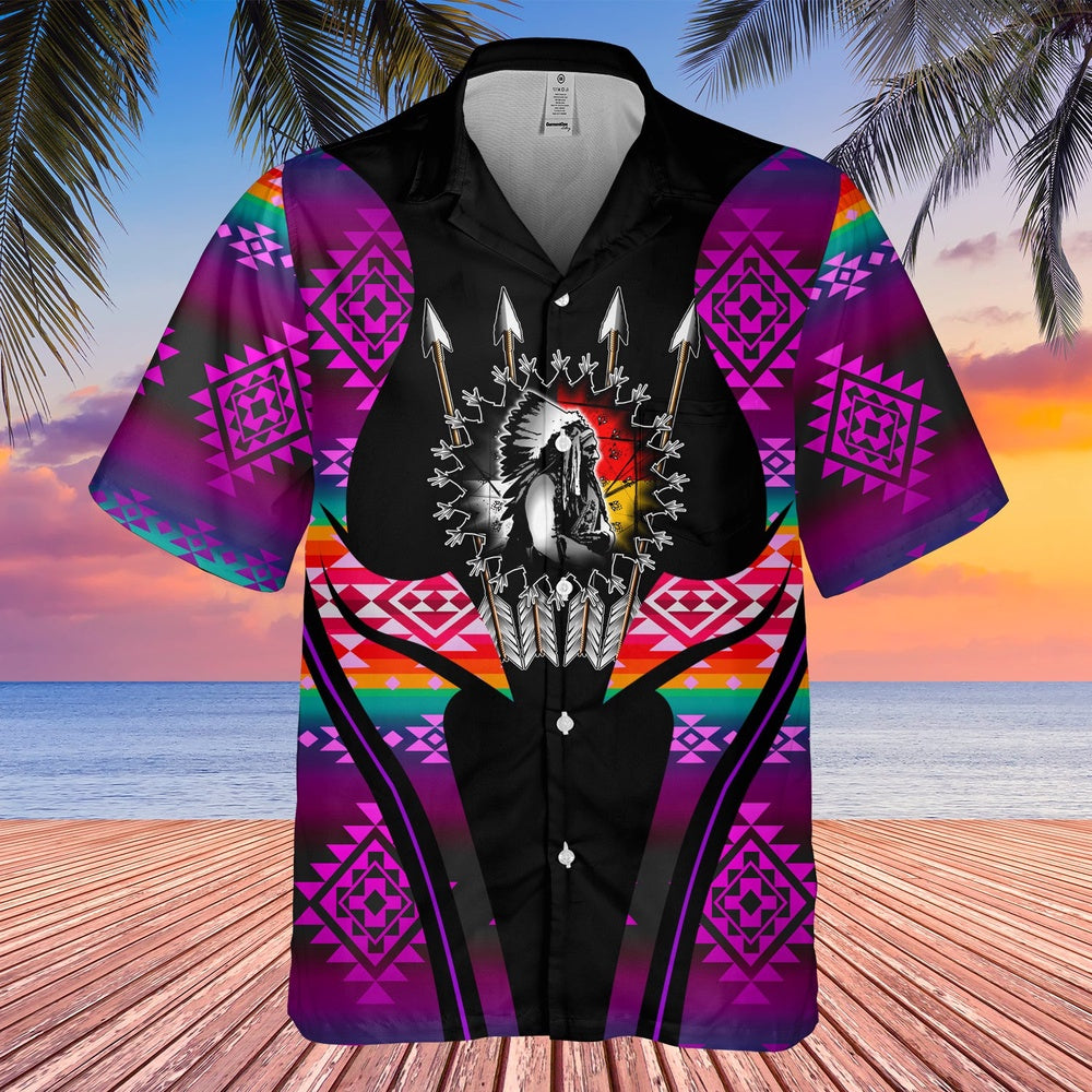 Native American Hawaiian Shirt, Love Curse Hawaiian Shirt, Native American Chief Shirt, Native Pattern Shirt