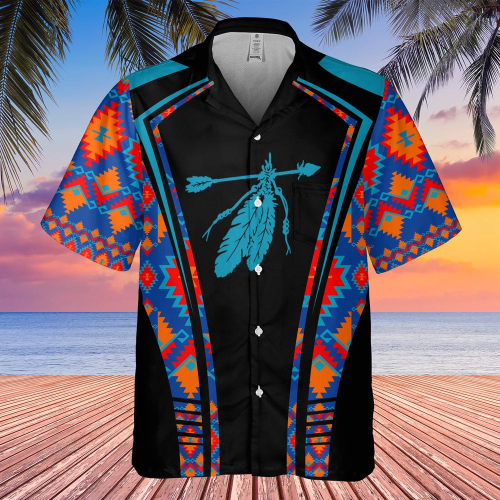Native American Hawaiian Shirt, Luck And Success Hawaiian Shirt, Native Pattern Shirt