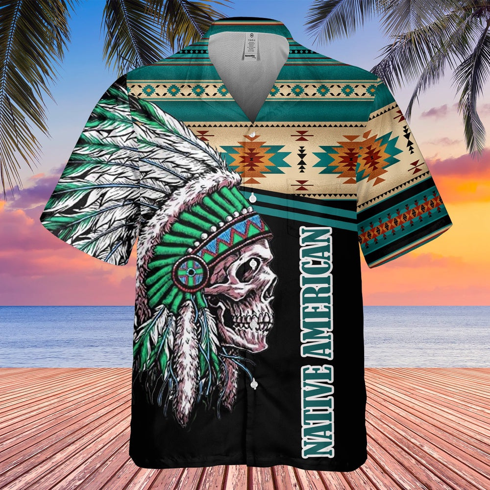 Native American Hawaiian Shirt, Meadow Fairy Hawaiian Shirt, Native American Chief Shirt, Native Pattern Shirt
