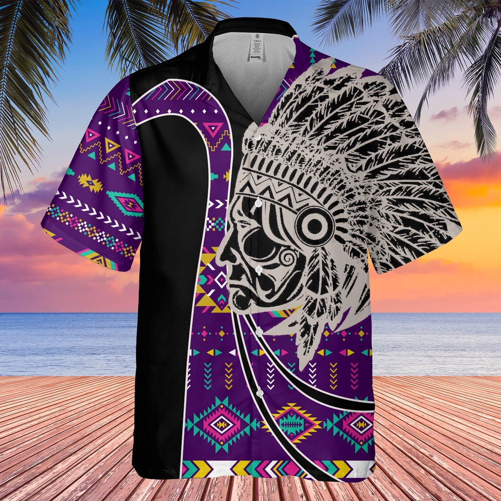 Native American Hawaiian Shirt, Memories Of The Wind Hawaiian Shirt, Native American Chief Shirt, Native Pattern Shirt