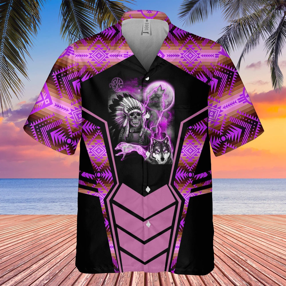 Native American Hawaiian Shirt, Mountain Amulet Hawaiian Shirt, Native American Chief Shirt, Native Pattern Shirt