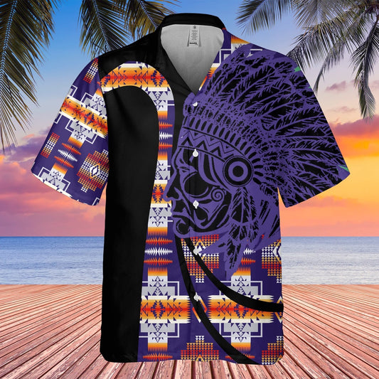 Native American Hawaiian Shirt, Mystery Legend Hawaiian Shirt, Native American Chief Shirt, Native Pattern Shirt