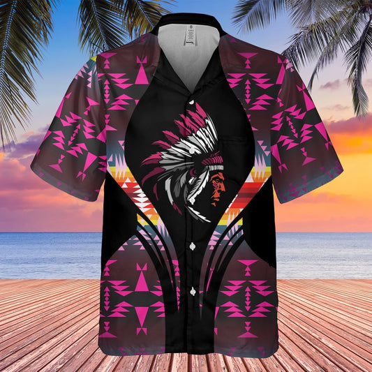 Native American Hawaiian Shirt, Native American Chief Hawaiian Hawaiian Shirt, Native American Chief Shirt, Native Pattern Shirt