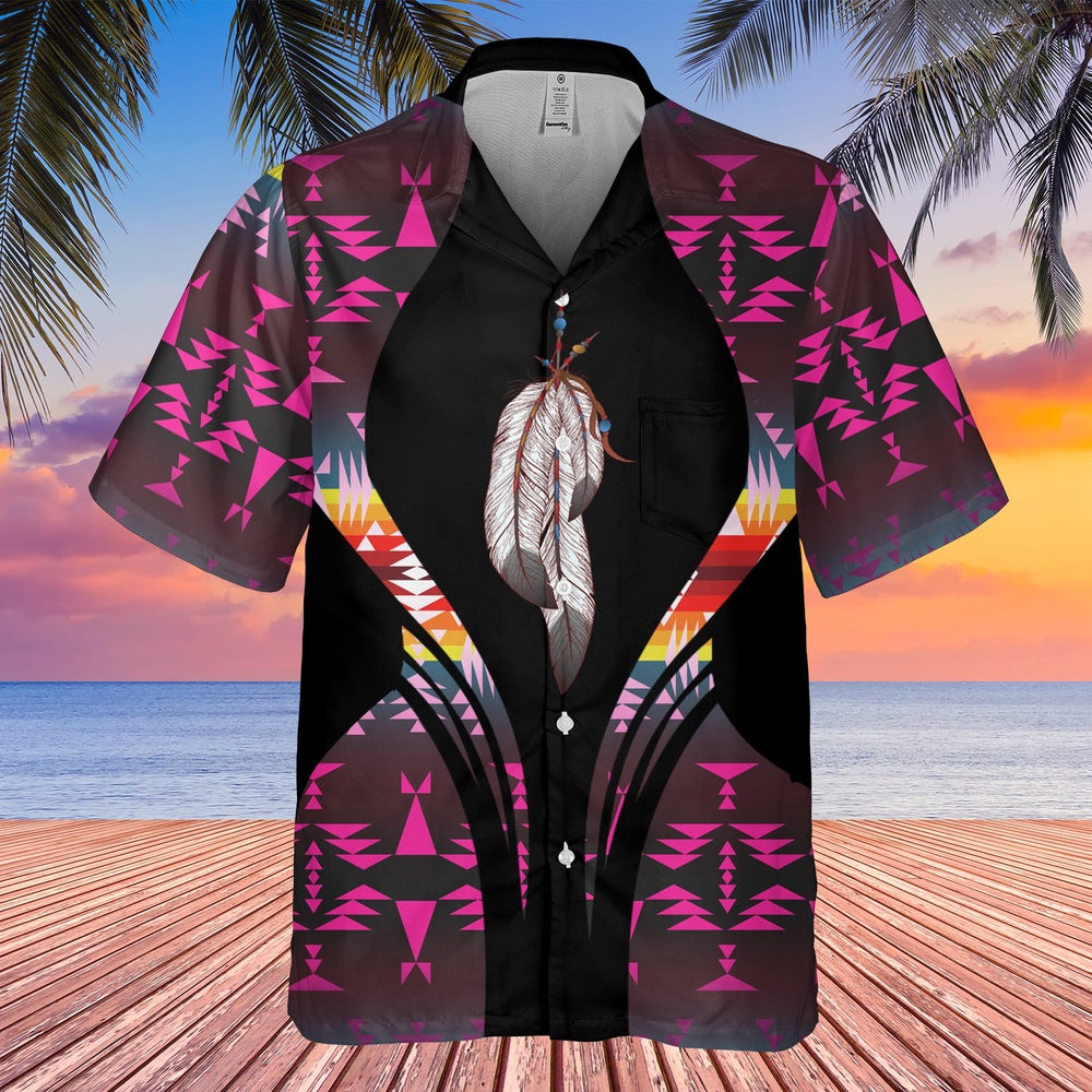 Native American Hawaiian Shirt, Native American Pattern Hawaiian Hawaiian Shirt, Native Pattern Shirt