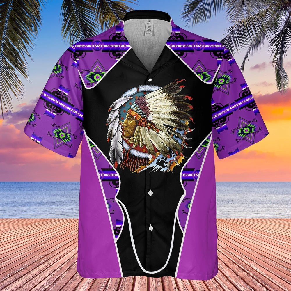 Native American Hawaiian Shirt, Old Forest Amulet Hawaiian Shirt, Native American Chief Shirt, Native Pattern Shirt