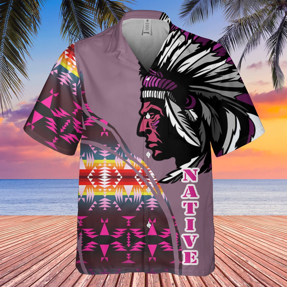 Native American Hawaiian Shirt, Panther Oath Hawaiian Shirt, Native American Chief Shirt, Native Pattern Shirt