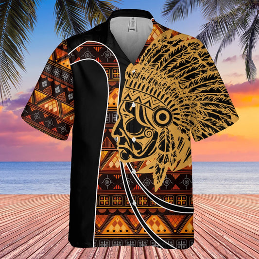 Native American Hawaiian Shirt, Panther Soul Bracelet Hawaiian Shirt, Native American Chief Shirt, Native Pattern Shirt