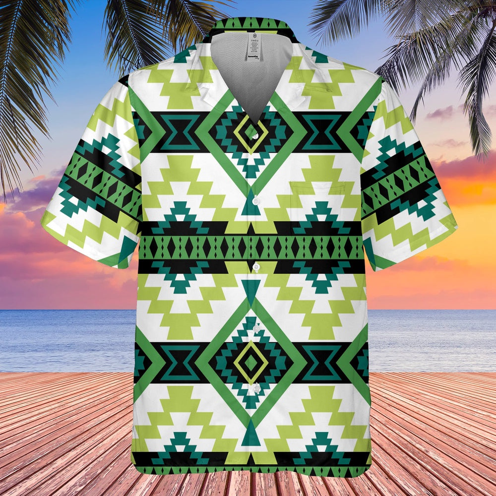 Native American Hawaiian Shirt, Patterned Comfort Hawaiian Shirt, Native Pattern Shirt