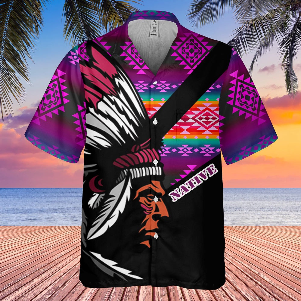 Native American Hawaiian Shirt, Patterns With Vietnamese Soul Hawaiian Shirt, Native American Chief Shirt, Native Pattern Shirt