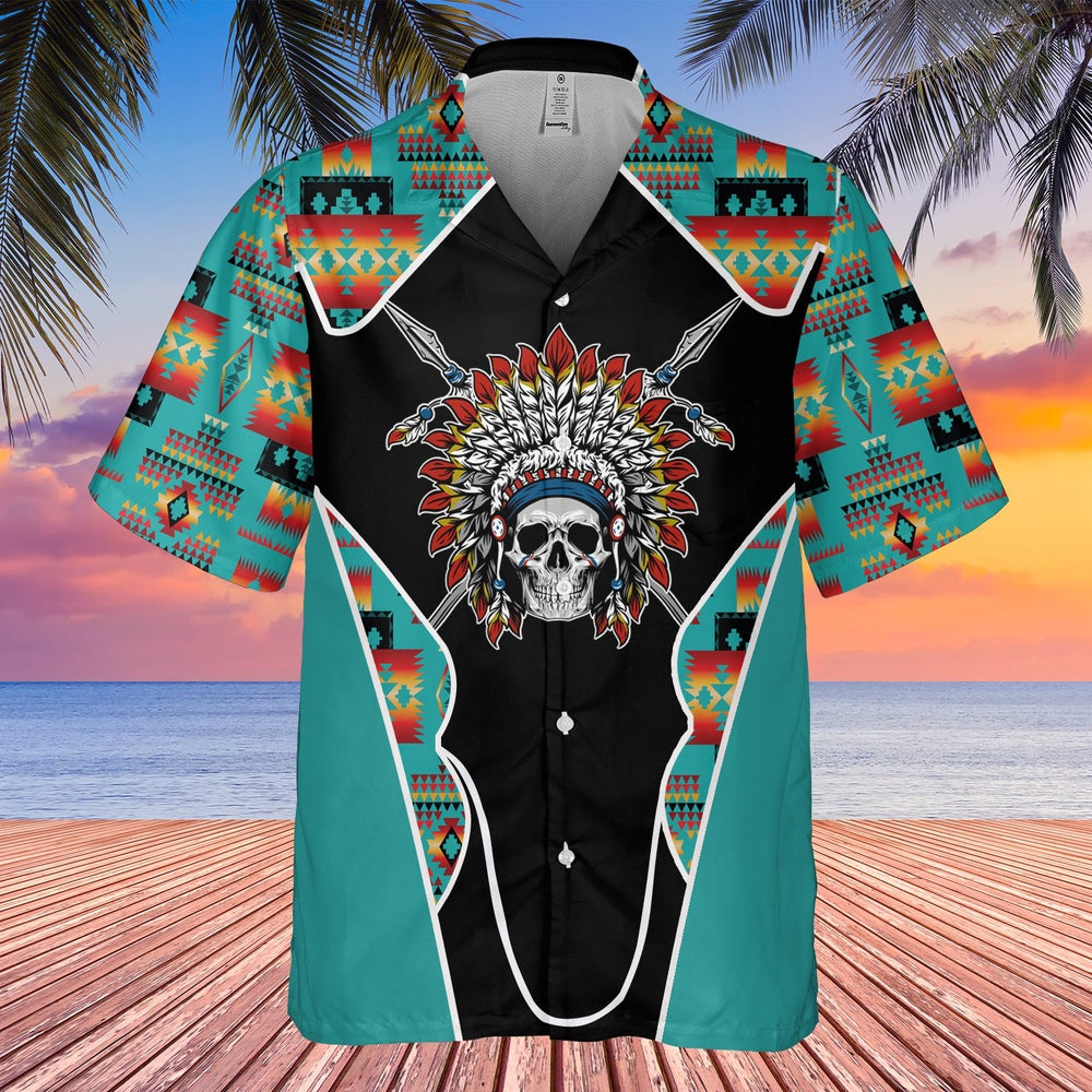 Native American Hawaiian Shirt, Power Of The Fox Pack Hawaiian Shirt, Native American Chief Shirt, Native Pattern Shirt