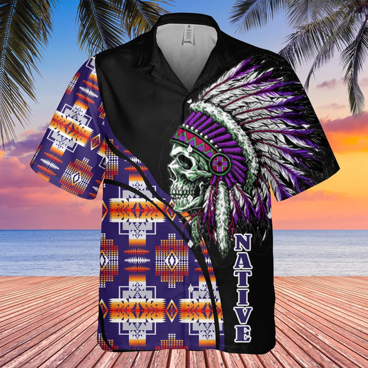 Native American Hawaiian Shirt, Prairie Muse Hawaiian Shirt, Native American Chief Shirt, Native Pattern Shirt