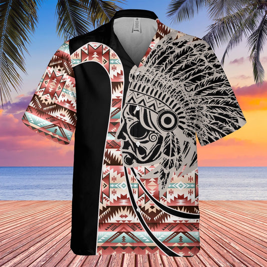Native American Hawaiian Shirt, Sacred Curse Hawaiian Shirt, Native American Chief Shirt, Native Pattern Shirt