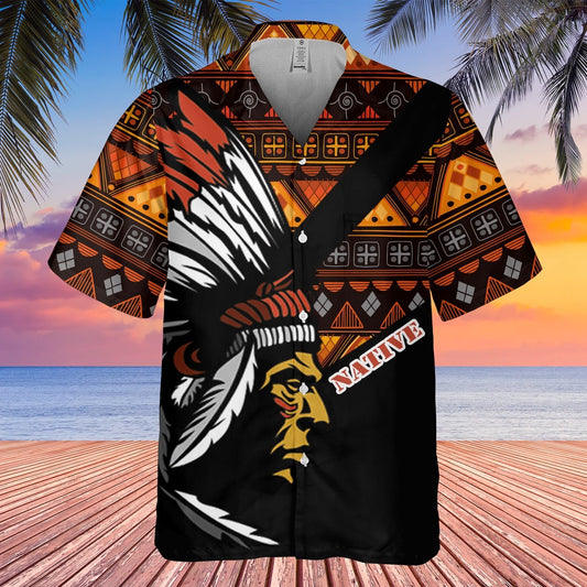 Native American Hawaiian Shirt, Shirts Show Charm Hawaiian Shirt, Native American Chief Shirt, Native Pattern Shirt