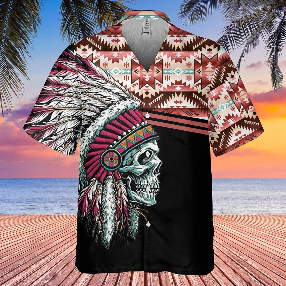 Native American Hawaiian Shirt, Skyward Yearning Hawaiian Shirt, Native American Chief Shirt, Native Pattern Shirt