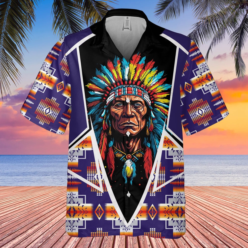 Native American Hawaiian Shirt,  Spring Kiss Hawaiian Shirt, Native American Chief Shirt, Native Pattern Shirt