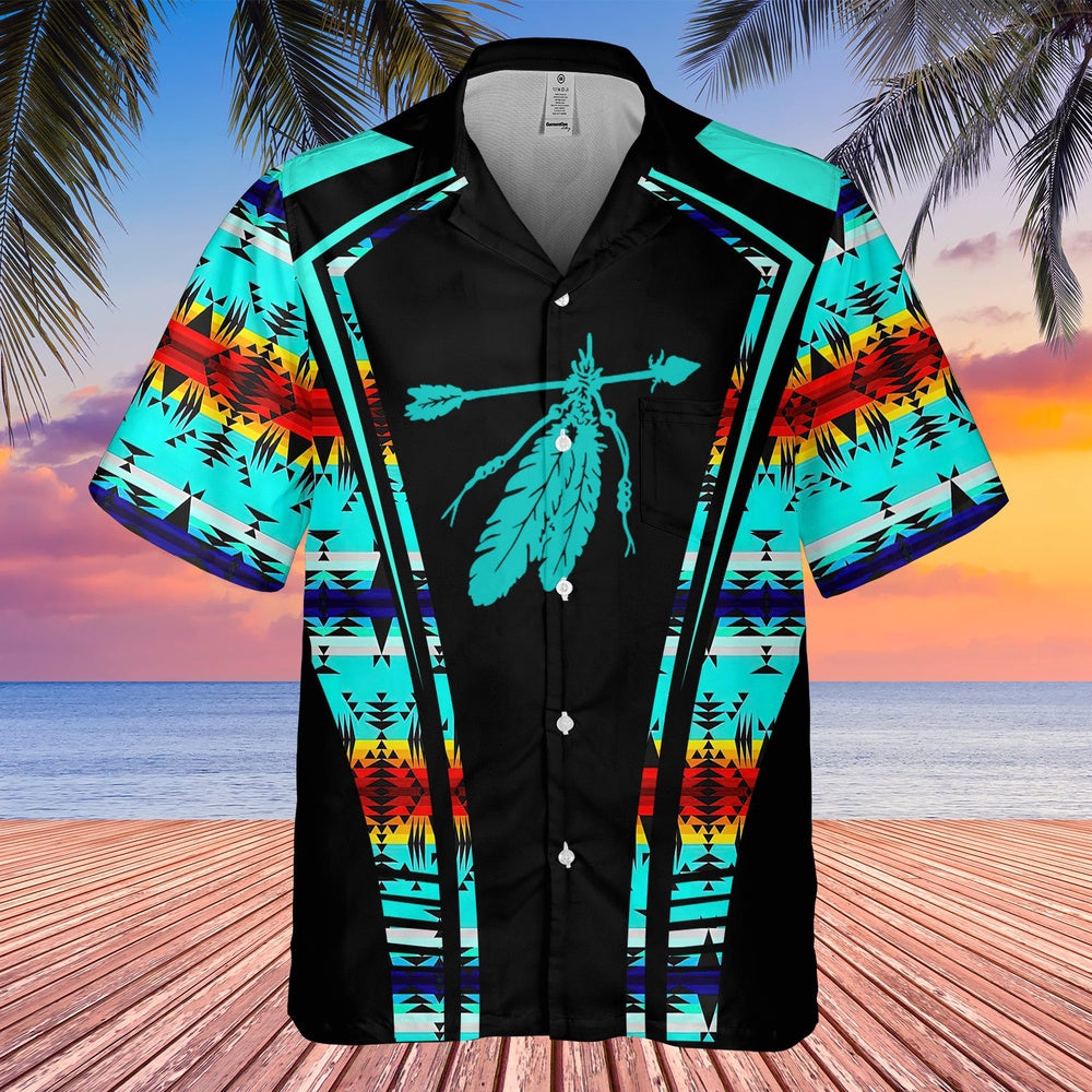 Native American Hawaiian Shirt, Stand Out With Personality Hawaiian Shirt, Native Pattern Shirt