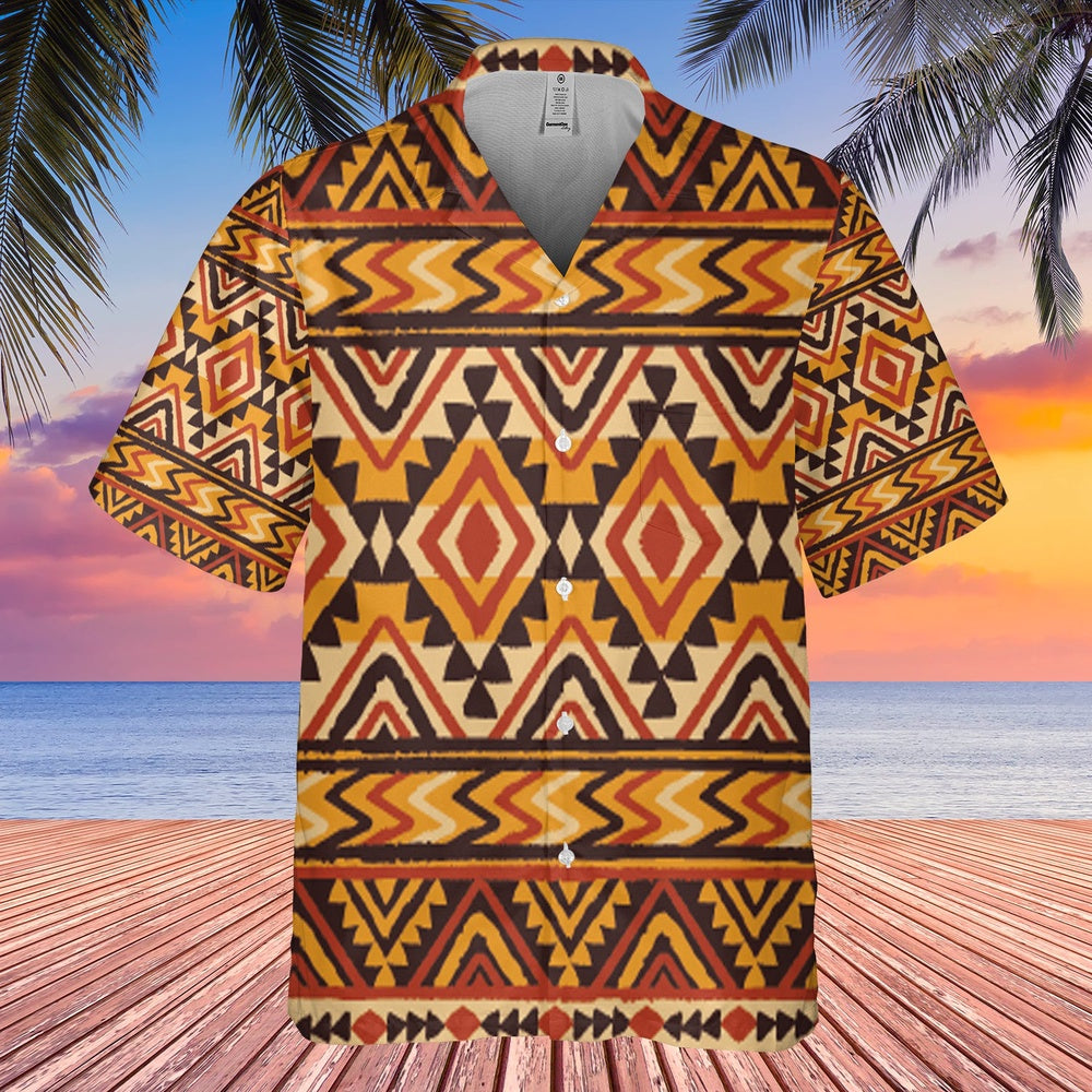 Native American Hawaiian Shirt, Summer Flavor Hawaiian Shirt, Native Pattern Shirt