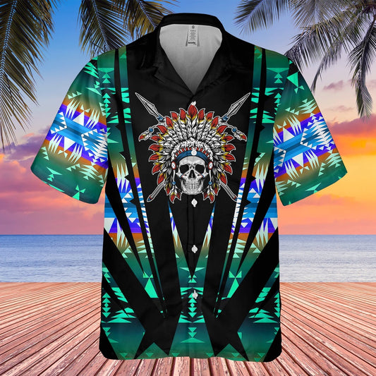 Native American Hawaiian Shirt, Sun Fairy Hawaiian Shirt, Native American Chief Shirt, Native Pattern Shirt