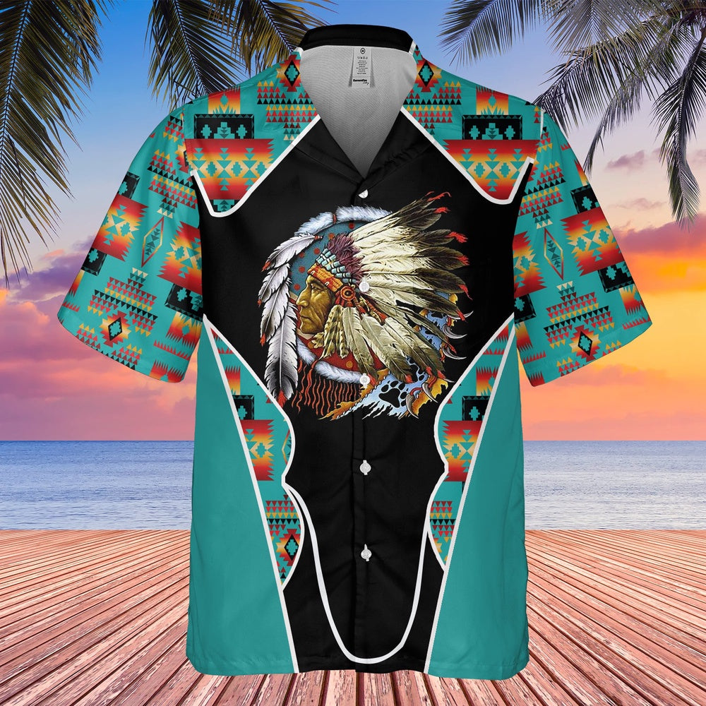 Native American Hawaiian Shirt, Teammate Oath Hawaiian Shirt, Native American Chief Shirt, Native Pattern Shirt