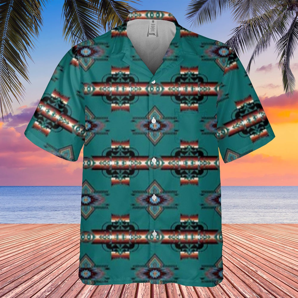 Native American Hawaiian Shirt, Tessellation Dance Hawaiian Shirt, Native Pattern Shirt