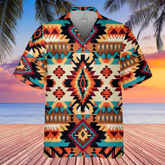 Native American Hawaiian Shirt, The Perfect Accessory For Any Style Hawaiian Shirt, Native Pattern Shirt