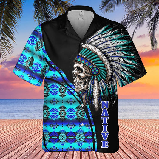 Native American Hawaiian Shirt, Thunder God Hawaiian Shirt, Native American Chief Shirt, Native Pattern Shirt