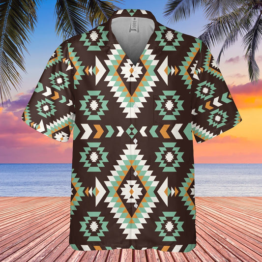 Native American Hawaiian Shirt, Vibrant Prism Hawaiian Shirt, Native Pattern Shirt