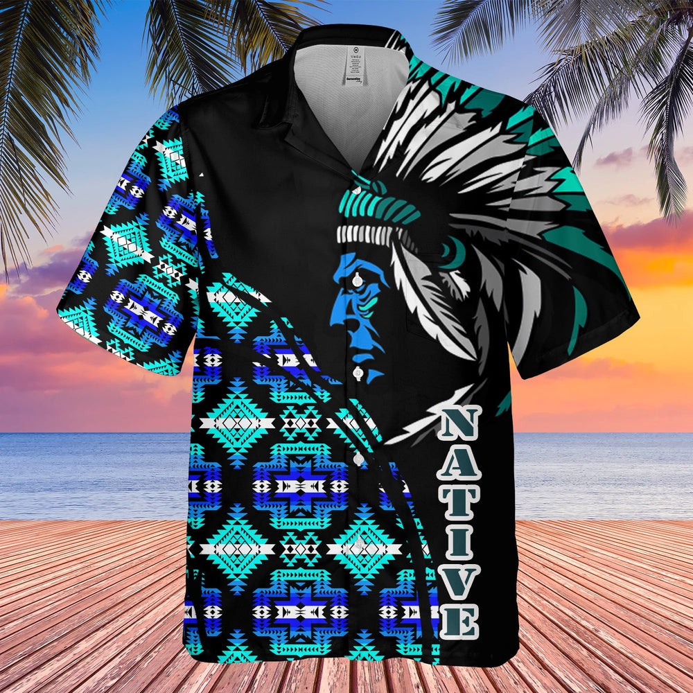 Native American Hawaiian Shirt, Wild Soul Hawaiian Shirt, Native American Chief Shirt, Native Pattern Shirt