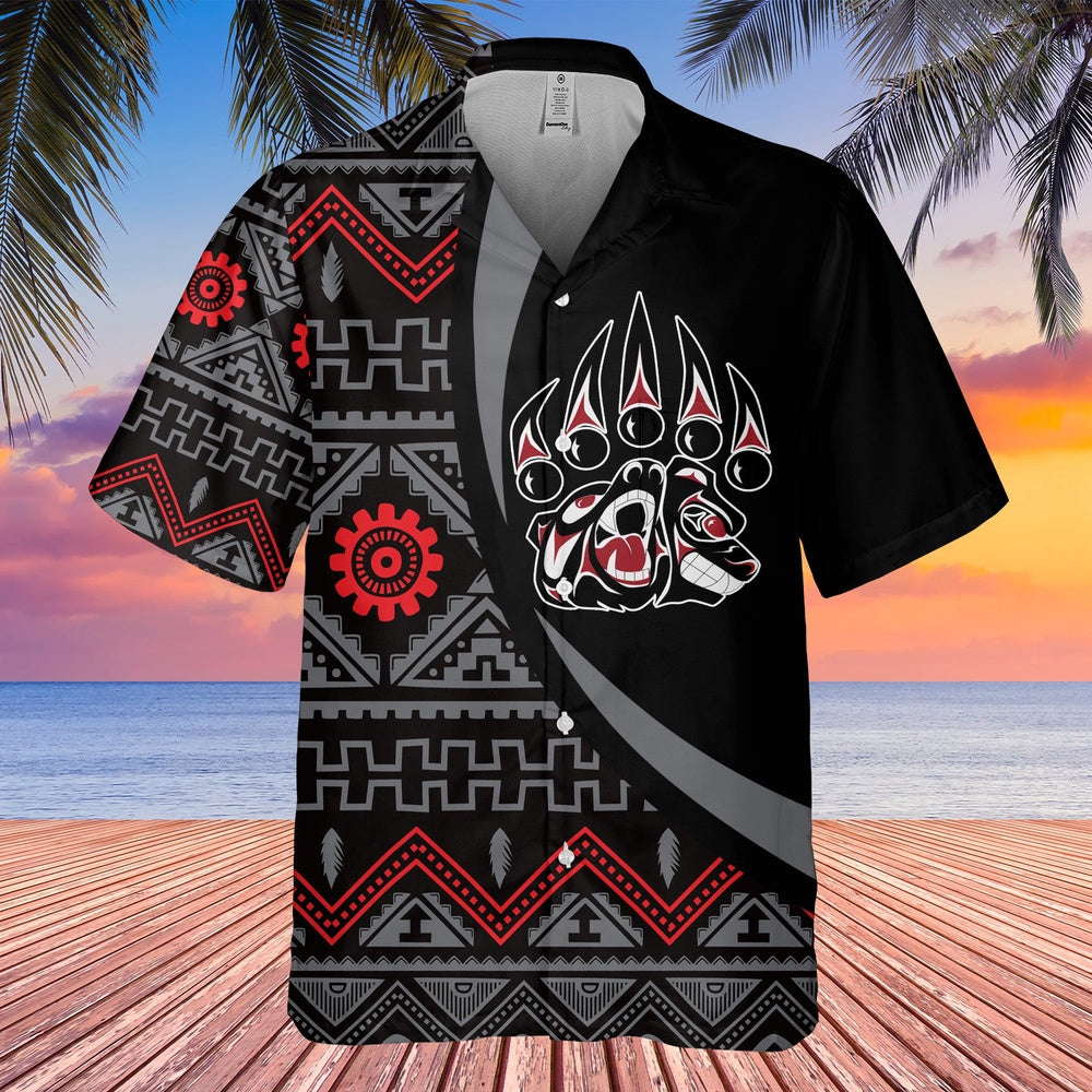 Native American Hawaiian Shirt, Wild Spirit Hawaiian Shirt, Native Pattern Shirt
