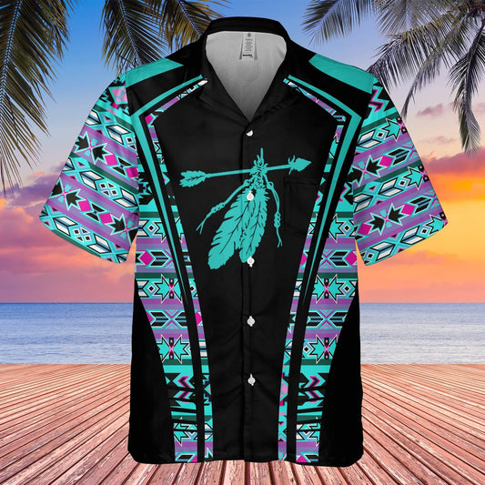 Native American Hawaiian Shirt, Youthful And Energetic Hawaiian Shirt, Native Pattern Shirt