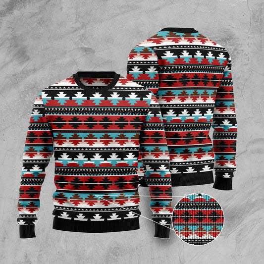Native American Pattern Ugly Christmas Sweater, Funny Xmas Sweater, Sweater Xmas