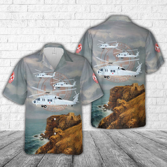 Navy Hawaiian Shirt, 2515Th Us Navy Air Ambulance Detachment Sikorsky Mh-60S Seahawk Hawaiian Shirt, Navy Shirts Mens