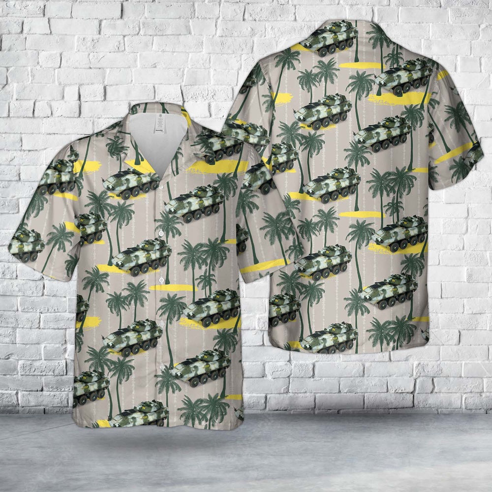 Navy Hawaiian Shirt, Lav-25 Piranha With 25Mm M242 Bushmaster 2Nd Light Armored Reconnaissance Battalion Hawaiian Shirt, Navy Shirts Mens