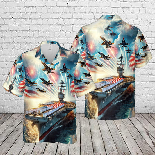 Navy Hawaiian Shirt, Us Navy 4Th Of July Hawaiian Shirt, Navy Shirts Mens