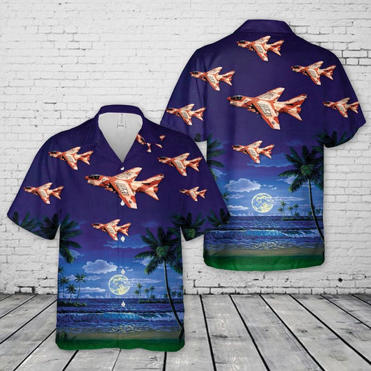 Navy Hawaiian Shirt, Us Navy A-7E Corsair Ii 400Ac Va-27 Ik-92 Hawaiian Shirt, Navy Shirts Mens