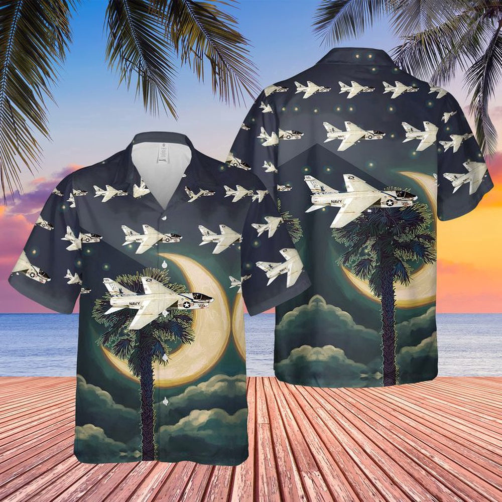 Navy Hawaiian Shirt, Us Navy A-7E Corsair Ii Of Va-82 Marauders Hawaiian Shirt, Navy Shirts Mens