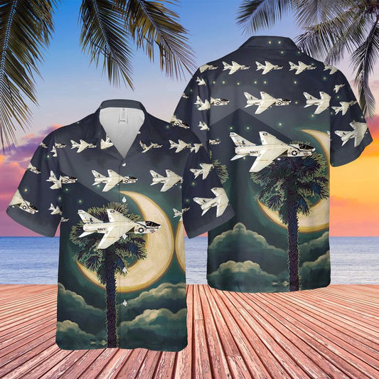 Navy Hawaiian Shirt, Us Navy A-7E Corsair Ii Of Va-82 Marauders Hawaiian Shirt, Navy Shirts Mens