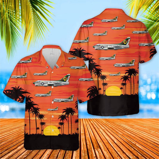 Navy Hawaiian Shirt, Us Navy A7E Corsair Ii Of Va-25 Hawaiian Shirt, Navy Shirts Mens