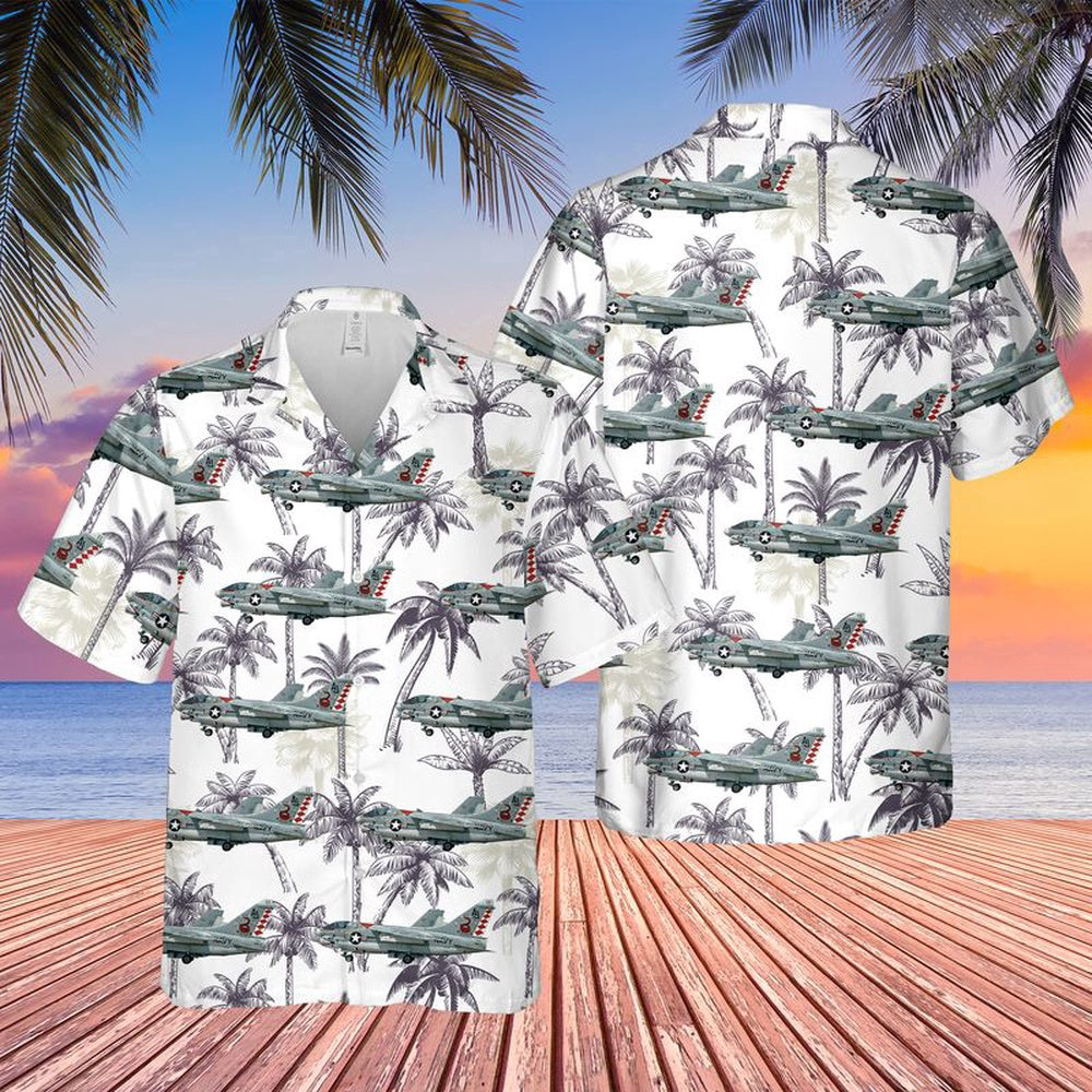 Navy Hawaiian Shirt, Us Navy A7E Corsair Ii Of Va-86 Sidewinders Hawaiian Shirt, Navy Shirts Mens
