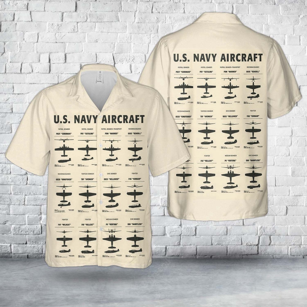 Navy Hawaiian Shirt, Us Navy Aircraft Hawaiian Shirt, Navy Shirts Mens