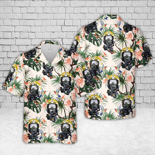 Navy Hawaiian Shirt, Us Navy Aph-6 Helmet Vf-84 Jolly Rogers Vn 1965 Hawaiian Shirt, Navy Shirts Mens