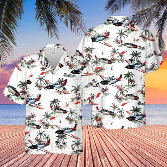 Navy Hawaiian Shirt, Us Navy Beechcraft T-34 Mentor Hawaiian Shirt, Navy Shirts Mens